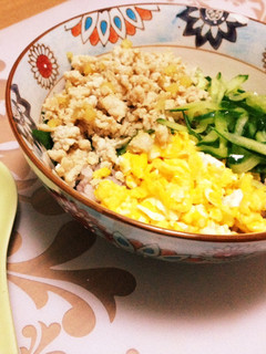 三食そぼろ丼!-レシピのメイン写真