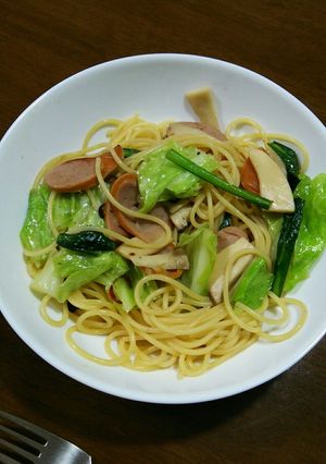 野菜たっぷり和風ペペロンチーノ！-レシピのメイン写真