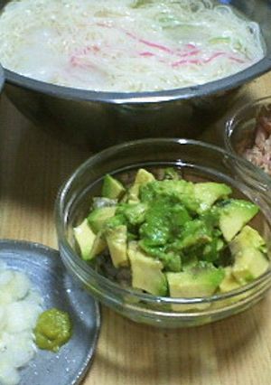アボカド&ツナで満足そうめん♪-レシピのメイン写真