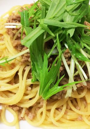 豚ミンチの梅風味パスタ-レシピのメイン写真