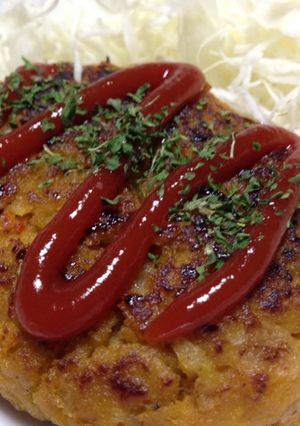かぼちゃと挽き肉でハンバーグ-レシピのメイン写真