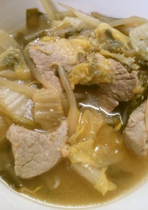 豚肉 ニラ もやし 白菜の 味噌煮込み-レシピのメイン写真