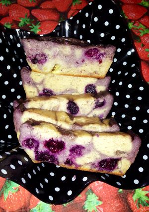 ブルーベリーバナナパウンドマーブルケーキ-レシピのメイン写真