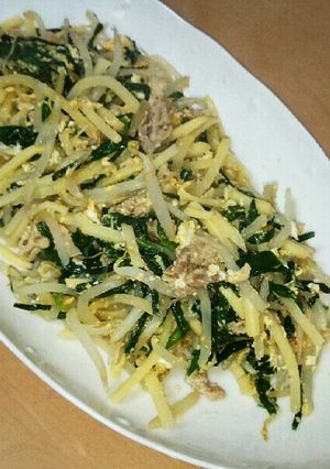 豚肉ニラもやし筍のチャンプル風-レシピのメイン写真