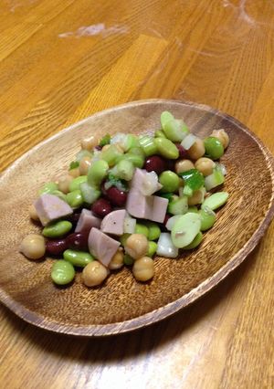 豆と魚肉ソーセージのデリ風サラダ-レシピのメイン写真