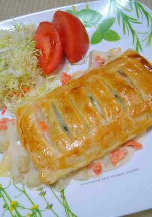 鮭とホワイトソースのパイ包み-レシピのメイン写真