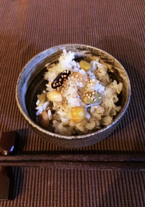 ミックスビーンズとちりめんじゃこのご飯-レシピのメイン写真