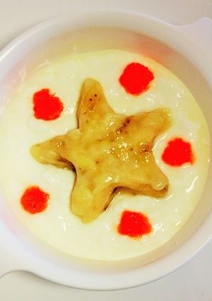 デコ離乳食☆きらきら星のバナナヨーグルト-レシピのメイン写真