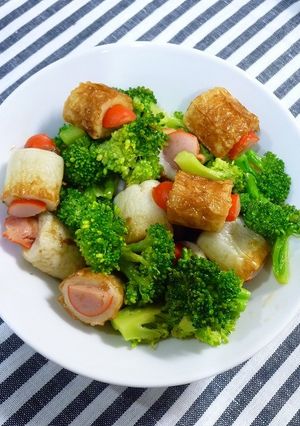 ほっとサラダ！ブロッコリーとちくわ巻き-レシピのメイン写真