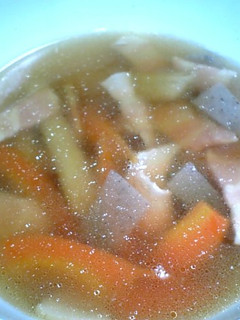 ごぼうとこんにゃくのスープ-レシピのメイン写真