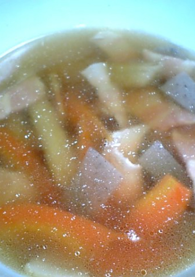 ごぼうとこんにゃくのスープ-レシピのメイン写真