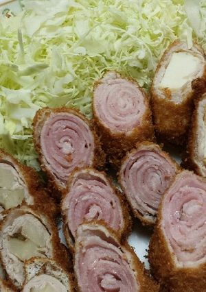 豚肉×ベーコンの巻き巻きミルフィーユかつ-レシピのメイン写真