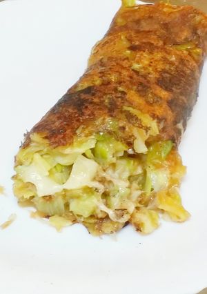 お皿で食べれる♪ロールもんじゃ-レシピのメイン写真