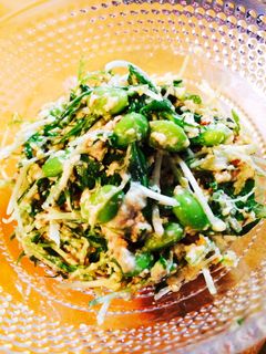 水菜の白和えゴマ風味(砂糖なし)-レシピのメイン写真