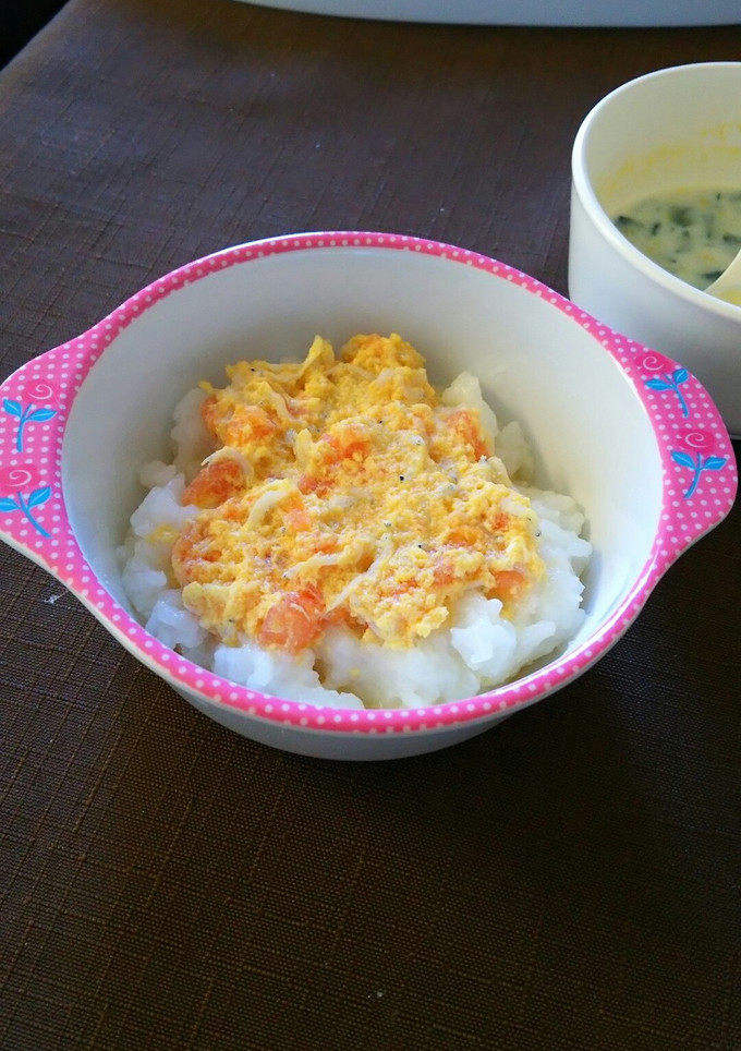 離乳食☆しらすとトマトの卵とじ丼-レシピのメイン写真