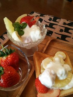 朝食*マシュマロ☆ヨーグルト!フルーツ♪-レシピのメイン写真