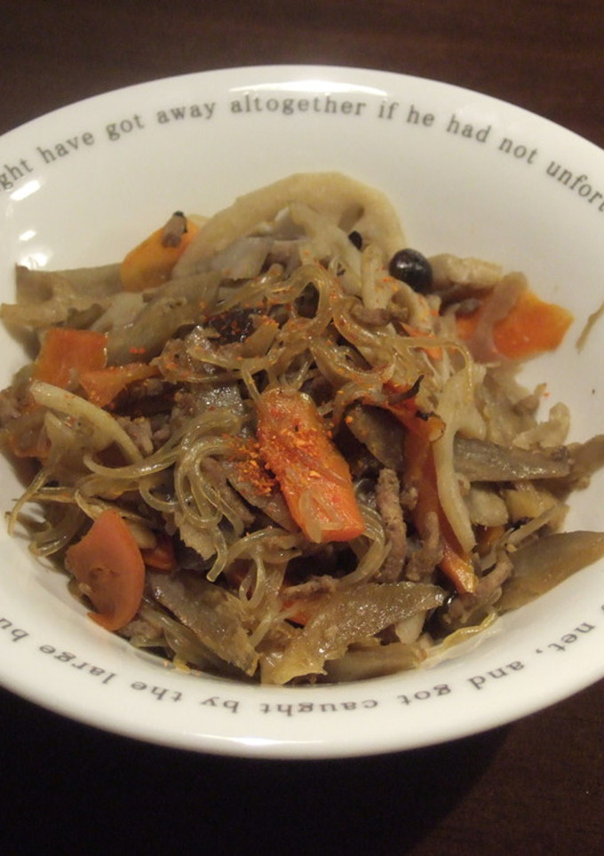 たっぷり根菜ときのこのしぐれ煮風-レシピのメイン写真