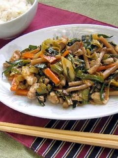 ごぼうキムチ入り野菜炒め-レシピのメイン写真