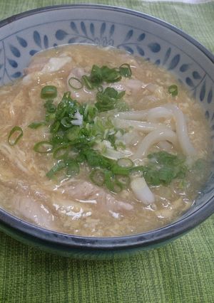 親子あんかけうどん-レシピのメイン写真