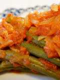 三度豆のトマト味くったり煮込み