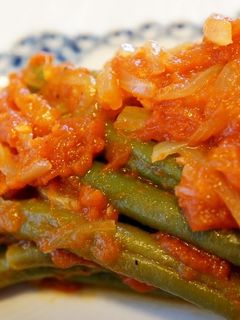 三度豆のトマト味くったり煮込み-レシピのメイン写真