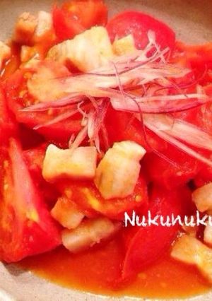 即席塩豚で塩豚トマト-レシピのメイン写真