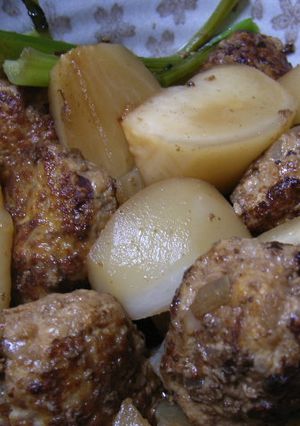 肉団子とカブの煮物-レシピのメイン写真
