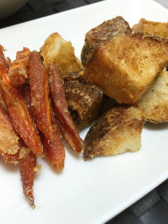 里芋と金時人参の米粉揚げ-レシピのメイン写真