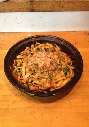 味噌ホルモン焼きうどん-レシピのメイン写真