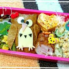 รูปของ キャラ弁♡稲荷でフクロウ♡