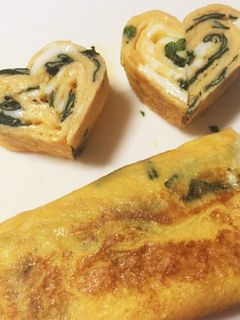 お弁当に☆ほうれん草入り甘い卵焼き-レシピのメイン写真