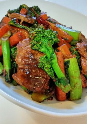 豚肉と菜の花の甘味噌炒め-レシピのメイン写真