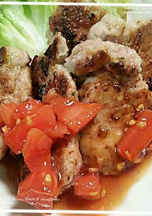 豚ヒレ肉のソテー・フレッシュトマトソース-レシピのメイン写真