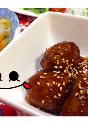 揚げずに簡単！甘酢あんかけ肉団子♡-レシピのメイン写真