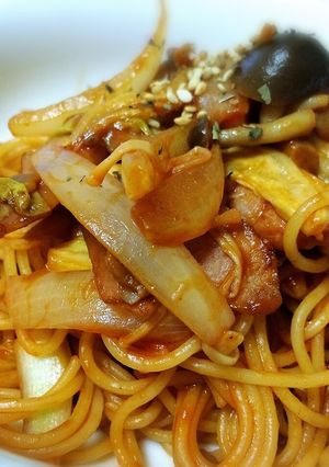 キノコとウインナーの濃厚ナポリタン☆-レシピのメイン写真