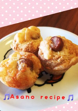 5分de超簡単♪ＨＭでウインナーパン♪-レシピのメイン写真