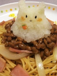 うさぎ大根おろしアート☆和風パスタ-レシピのメイン写真