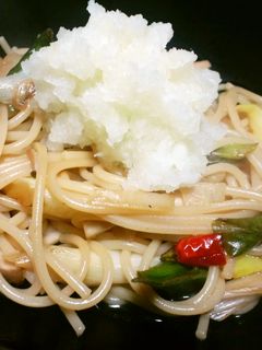 焦しねぎときのこの和風パスタ-レシピのメイン写真