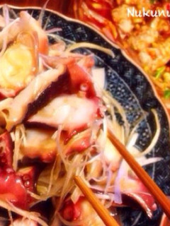 タコに熱々ごま油ジュっ!-レシピのメイン写真