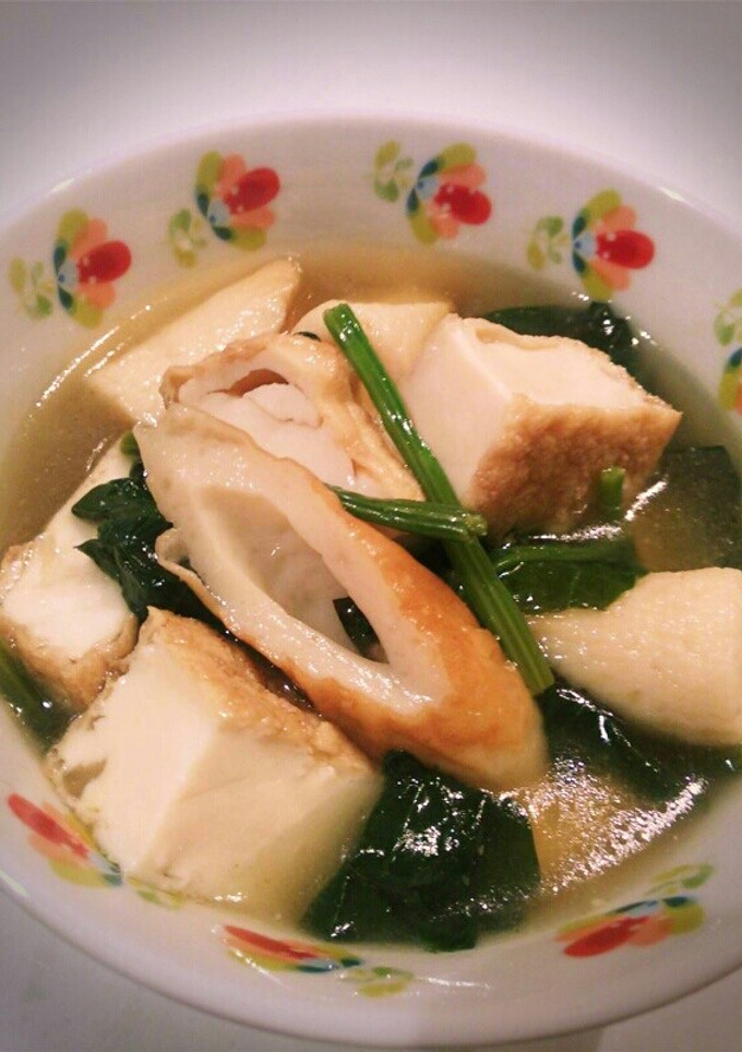 厚揚げちくわほうれん草の煮物-レシピのメイン写真