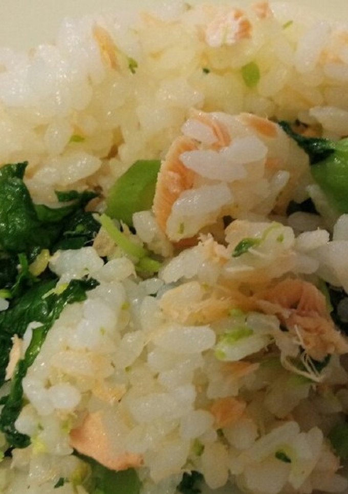 菜の花と鮭とコーンの混ぜご飯-レシピのメイン写真