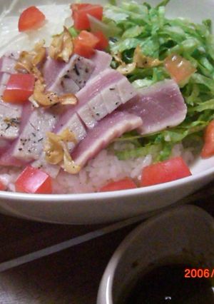 洋風マグロ丼♪２種類のソースで-レシピのメイン写真