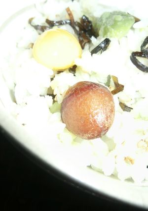 銀杏・そらまめ・塩昆布ご飯-レシピのメイン写真