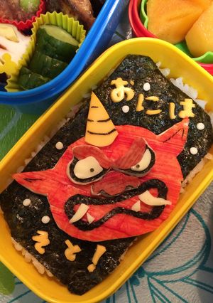 妖怪ウォッチ☆赤鬼☆キャラ弁-レシピのメイン写真