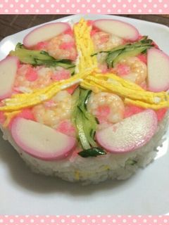 ちらし寿司ケーキ♡-レシピのメイン写真