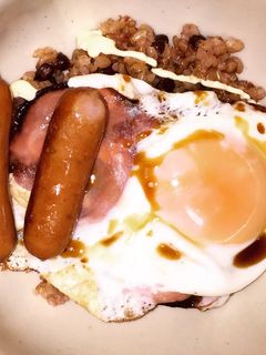 ハムエッグ丼-レシピのメイン写真