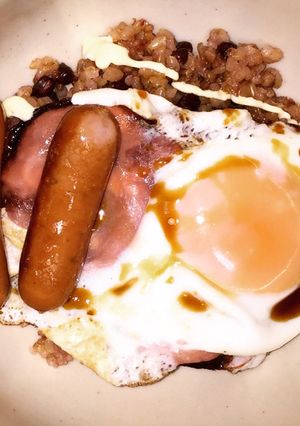 ハムエッグ丼-レシピのメイン写真