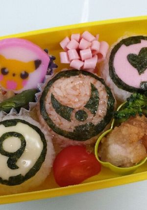 妖怪ウォッチ★メダルおにぎり♪キャラ弁-レシピのメイン写真