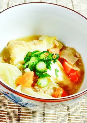 ツナと厚揚げ・キャベツのとろとろ煮♪-レシピのメイン写真