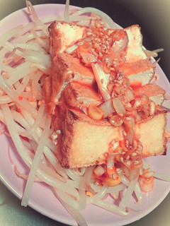 ピリッと!中華風焼き厚揚げ-レシピのメイン写真